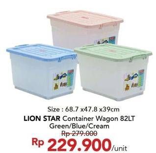 Promo Harga Lion Star Wagon Container 82lt  - Carrefour