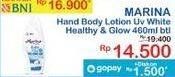 Promo Harga Marina Hand Body Lotion UV White Healthy Glow 460 ml - Indomaret