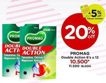 Promo Harga PROMAG Double Action 6 pcs - Watsons