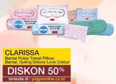 Promo Harga Clarissa Bantal Polos Travel Pillow/Deluxe Love Colour  - Yogya