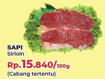 Promo Harga Daging Has Luar (Daging Sirloin) per 100 gr - Yogya