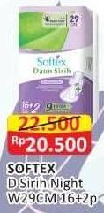 Promo Harga Softex Daun Sirih 29cm 18 pcs - Alfamart