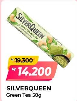 Promo Harga Silver Queen Chocolate Green Tea 58 gr - Alfamart