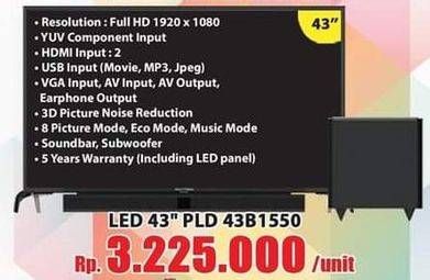 Promo Harga POLYTRON PLD 43B1550 LED TV  - Hari Hari