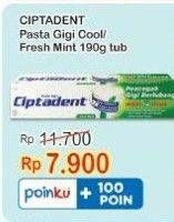 Promo Harga CIPTADENT Pasta Gigi Maxi 12 Plus Cool Mint, Fresh Mint 190 gr - Indomaret