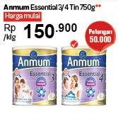 Promo Harga ANMUM Essential 3 / Essential 4 750 gr - Carrefour