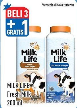 Promo Harga MILK LIFE Fresh Milk 200 ml - Hypermart