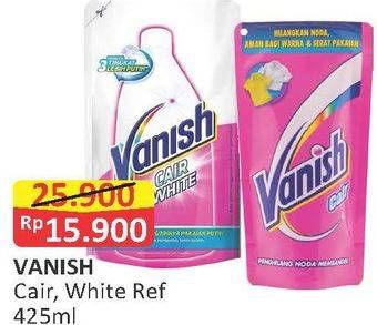 Promo Harga VANISH Penghilang Noda Cair Pink, White 425 ml - Alfamart