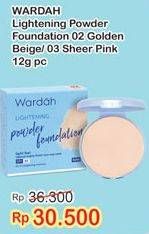 Promo Harga WARDAH Lightening Powder Foundation 02 Golden Beige, 03 Sheer Pink 12 gr - Indomaret