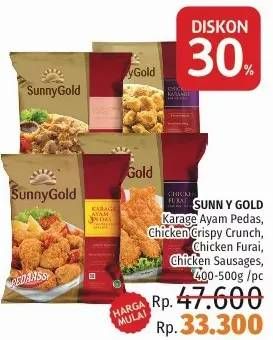 Promo Harga SUNNY GOLD Karage/ Chicken Crispy/ Furai/ Sausages 400-500gr  - LotteMart