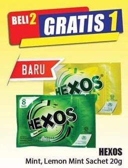 Promo Harga HEXOS Candy Mint, Lemon per 2 sachet 20 gr - Hari Hari