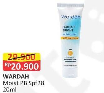 Promo Harga WARDAH Perfect Bright Moisturizer SPF28 20 ml - Alfamart