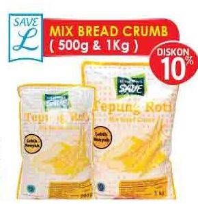 Promo Harga Save L Bread Crumb 1 kg - LotteMart