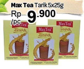 Promo Harga Max Tea Minuman Teh Bubuk per 5 sachet 25 gr - Carrefour