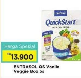 Promo Harga ENTRASOL QuickStart Sereal Vanila Veggie 5 pcs - Alfamart
