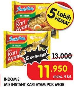 Promo Harga INDOMIE Mi Kuah Kari Ayam 72 gr - Superindo