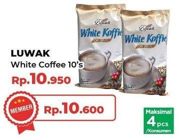 Promo Harga Luwak White Koffie per 10 sachet 20 gr - Yogya