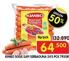 Promo Harga KIMBO Sosis Sapi Serbaguna 24 pcs - Superindo