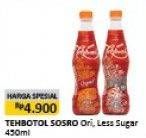 Promo Harga Sosro Teh Botol Original, Less Sugar 450 ml - Alfamart