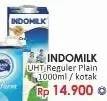 Promo Harga Indomilk Susu UHT Full Cream Plain 1000 ml - LotteMart
