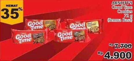 Promo Harga GOOD TIME Cookies Chocochips All Variants 72 gr - Giant