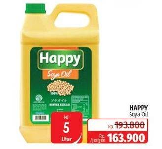 Promo Harga HAPPY Soya Oil 5000 ml - Lotte Grosir
