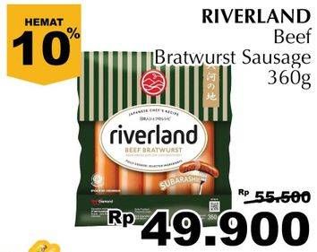 Promo Harga Riverland Sausage Beef Bratwurst 360 gr - Giant