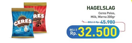 Promo Harga Ceres Hagelslag Rice Choco Classic, Milk, Festive 200 gr - Hypermart