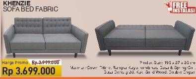 Promo Harga Khenzie Sofa Bed Fabric  - COURTS