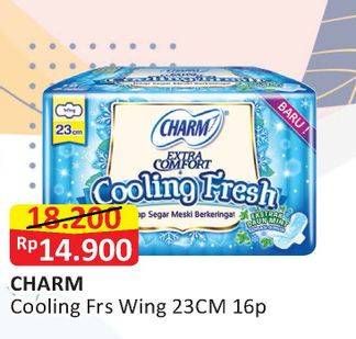 Promo Harga Charm Extra Comfort Cooling Fresh Wing 23cm 16 pcs - Alfamart