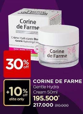 Promo Harga CORINE DE FARME Gentle Hydrating Cream 50 ml - Watsons