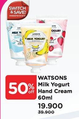 Promo Harga WATSONS Milk Yogurt Hand Cream All Variants 60 ml - Watsons