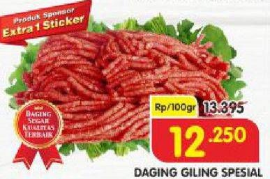 Promo Harga Daging Giling Sapi Spesial per 100 gr - Superindo