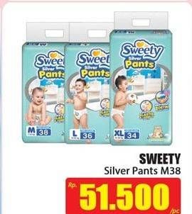 Promo Harga Sweety Silver Pants M38 38 pcs - Hari Hari
