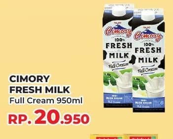 Promo Harga Cimory Fresh Milk Full Cream 950 ml - Yogya