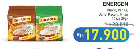 Promo Harga Energen Cereal Instant Jahe, Kacang Hijau, Vanilla per 10 sachet 30 gr - Hypermart
