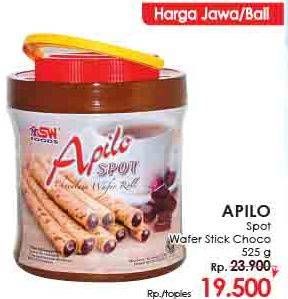 Promo Harga ASIA APILO Wafer Stick Chocolate Spot 525 gr - LotteMart