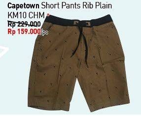 Promo Harga CAPETOWN Short Pants Rib Plain KM10 CHM  - Carrefour