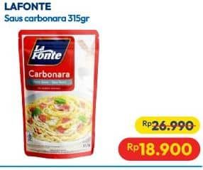Promo Harga La Fonte Saus Pasta Carbonara 315 gr - Hypermart