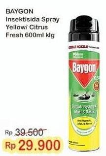 Promo Harga BAYGON Insektisida Spray Citrus Fresh, Fresh Scent 600 ml - Indomaret