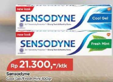 Promo Harga Sensodyne Pasta Gigi Cool Gel, Fresh Mint 100 gr - TIP TOP