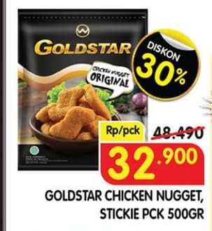 Promo Harga Goldstar Chicken Nugget Stickie Cheese 500 gr - Superindo