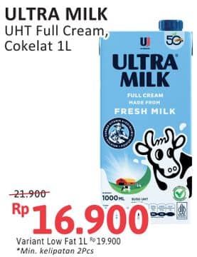 Promo Harga Ultra Milk Susu UHT Coklat, Full Cream 1000 ml - Alfamidi