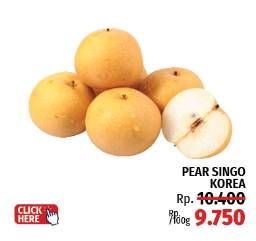 Promo Harga Pear Singo Korea per 100 gr - LotteMart