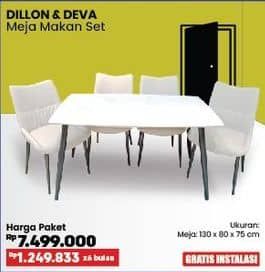 Promo Harga Courts Dillon & Deva Meja Makan Set  - COURTS