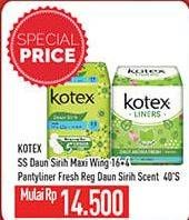 Promo Harga KOTEX Soft & Smooth/KOTEX Fresh Liners Regular  - Hypermart