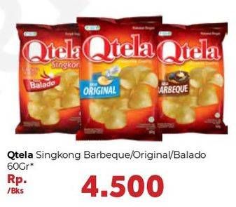 Promo Harga QTELA Keripik Singkong Original, Balado, Barbeque 60 gr - Carrefour