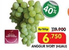 Promo Harga Anggur Ivory per 100 gr - Superindo