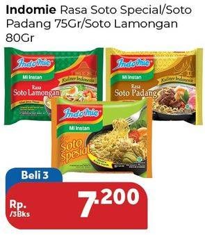 Promo Harga Mi Instant Soto Spesial/Soto Padang 75g / Soto Padang 80g  - Carrefour