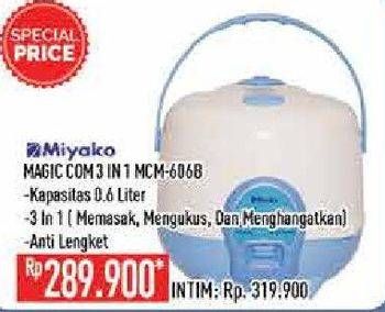 Promo Harga MIYAKO MCM-606 B Magic Com  - Hypermart